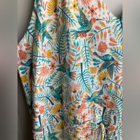Duluth Trading Co To 'n' Flow Midi Dress floral tropical medium - Picture 3 of 7